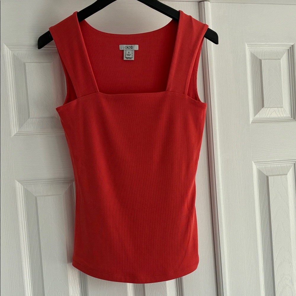 Cache Salmon Square Neck Tank Top Size Small